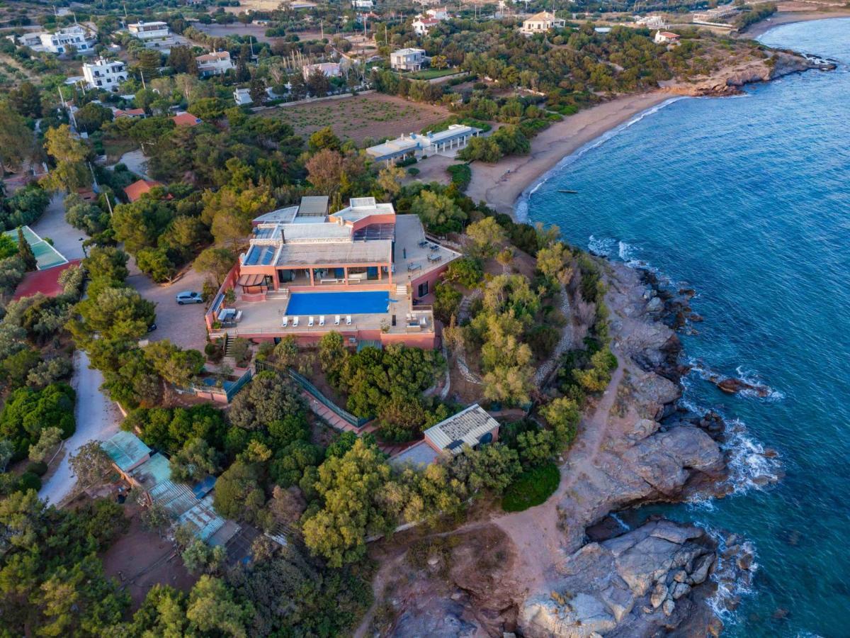 Black Diamond Beachfront Pool Villa Pasithea In Sounio, Athens Σούνιο Εξωτερικό φωτογραφία