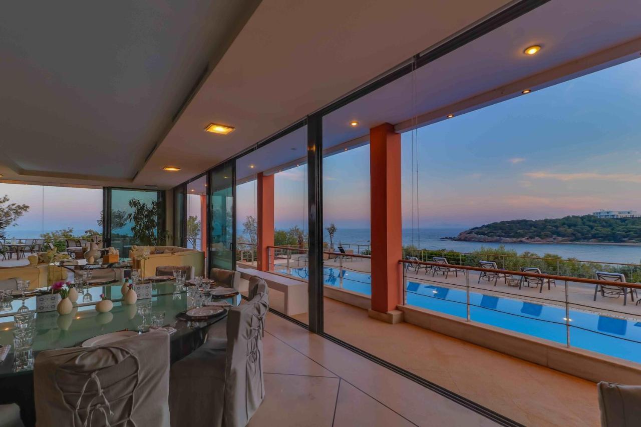 Black Diamond Beachfront Pool Villa Pasithea In Sounio, Athens Σούνιο Εξωτερικό φωτογραφία