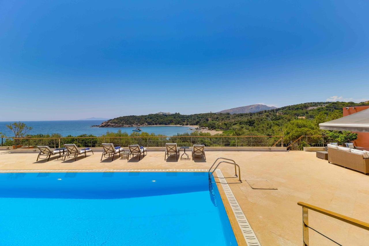 Black Diamond Beachfront Pool Villa Pasithea In Sounio, Athens Σούνιο Εξωτερικό φωτογραφία