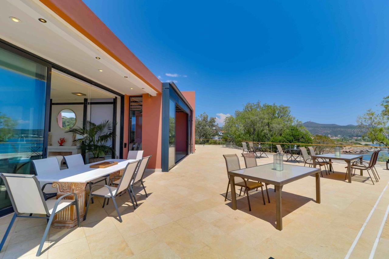 Black Diamond Beachfront Pool Villa Pasithea In Sounio, Athens Σούνιο Εξωτερικό φωτογραφία